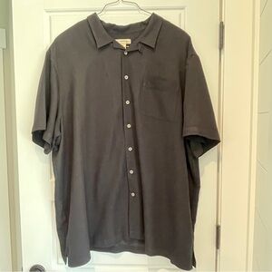 Island Passport Men's Black Button-Down Shirt
